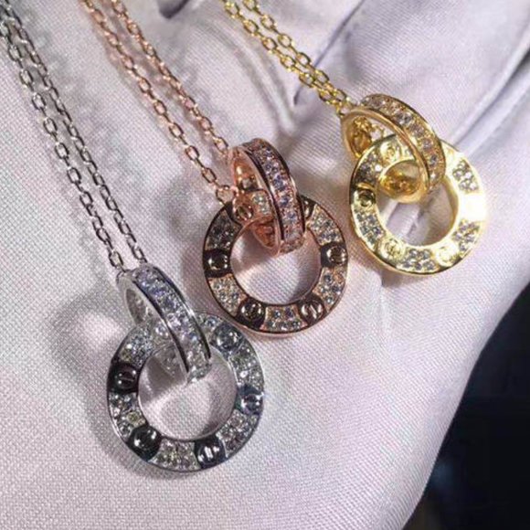 New! Love Pendant Charm Necklace Silver - Picture 3 of 10